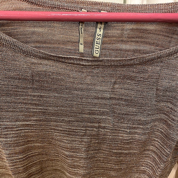 X-Small Guess long sleeve grey shimmering top. - Picture 2 of 2